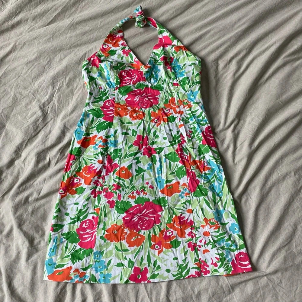 Chaps Floral Halter Dress‎